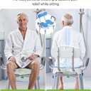 Ergonomic H-Shaped Shower Chair for Elderly and Disabled with Padded Back & Arms,500 lbs Heavy Duty Adjustable Shower Stool Seat for Easy Cleaning, Anti-Slip Bath Chairs for Bathtub