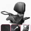 KEMIMOTO ATV Passenger Seat with Security Armrest, ATV Rear Seat Compatible with Can Am Outlander Max 400 450 500 570 650 700 800 800R 850 1000 1000R, Complete Seat Kit Replacement OEM 715002373