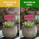 2 x Plant Labels 200 Pcs Yuanling T-Type Plastic Garden Tags Waterproof Plant Sign Stakes Nursery Garden Makers for Seedlings Flower Vegetables Herb Potted Belt Permanet Marker Pen (Red)