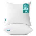 Oubonun 16 x 16 Throw Pillow Inserts - Soft, Plush & Decorative Down Alternative Pillows for Couch Sofa Bed, Machine Washable - White, Pack of 1