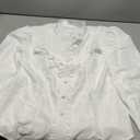  Women's  Ruffle Button Down Shirt XL