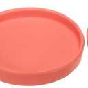 3 Pack Planter Saucers - Ceramic Plant Tray Flower Pot Drip Trays Round Apply to Outdoor/Garden (4/5/6inch, Orange Red)