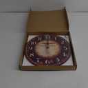 Mrocioa 14 inch Round Black Paris Decorative Wall Clock with Big Arab Numerals, Retro Wood Wall Clocks for Living Room,Office and Kitchen,Colorful Quality Quartz Quiet Round Hanging Clock