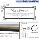 FZMHASLWW Go Be Great Wall Decor 32''×12'' Black
