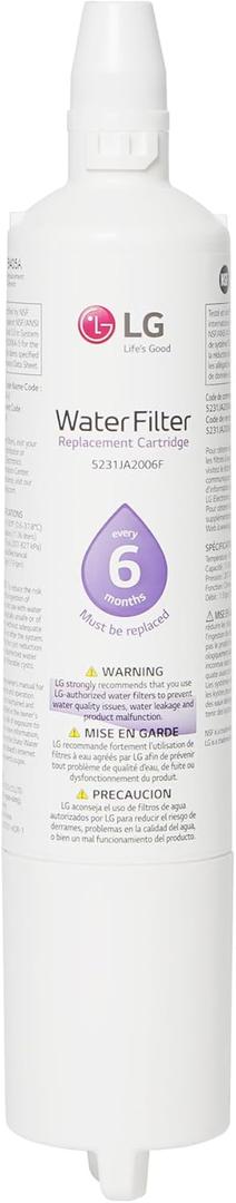 LG LT600P - 6 Month / 300 Gallon Capacity Replacement Refrigerator Water Filter (NSF42 and NSF53 5231JA2006A, 5231JA2006B, 5231JA2006F, or 5231JA2006F , White