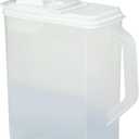 Buddeez Bulk Food Storage Container - 8 Quart All Purpose Clear & Large Pantry and Kitchen Organization and Storage - Cereal, Flour, Sugar, Rice Dispenser, EZ Grip Handle, EZ Pour Spout (White Lid)