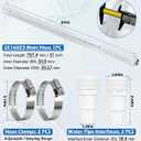 IWIWE SX160Z3 31-Inch Clear Replacement Hose Fits for Hayward S160t & S190t Series Sand Filters (Includes 2 Hose Clamps + 2 Water Pipe Interfaces)