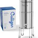 Culligan MaxClear 2.25 Gallon Gravity Water Filter System, Removes Microplastics, PFAS & Lead, NSF/ANSI Certified, Brushed Stainless-Steel Countertop Filter with 1 Ceramic Filter