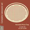 Non-Stick Pizza Pan with Holes - 13-Inch Perforated Pizza Crisper Carbon Steel Pizza Pan - 1 Round Pizza Trays PFOA PFOS and PTFE Free (Black)