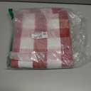 Red and White Plaid Rug Christmas Outdoor Front Door Mat Cotton Hand-Woven Washable Rug for Layered Door Mats Carpet for Farmhouse, Porch, Entryway, Living Room(Red and White, 27.5"43.3")