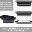 Tiawudi Large Collapsible BBQ Prep Tub with Lid(4.22 Gal/16L), Foldable Camping Sink with Colander, Cutting Board, Dish Basin for Kitchen, Bowl, Vegetable and Fruit, Storage Basket for Picnic, 20"L x 16.3"W