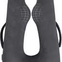 Car Travel Pillow for Kids Adults, Raised Padding Head and Neck Support Car Seat Sleeping Pillow for Toddlers, Portable U Shaped Body Pillow for Car Seat On Road Trip (Dark Gray)