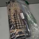 Christmas Kitchen Rugs Set of 2, Christmas Rugs for Kitchen, Buffalo Plaid Xmas Tree Merry Christmas Kitchen Mats, Winter Home Decor Low-Profile Kitchen Rugs, 16x24 and 16x47 Inch