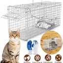 Live Humane Animal Trap Cage Cat Trap Folding Catch and Release Cage
