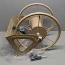 Liberty Garden Products 703-2 Multi-Purpose Steel Garden Wall/Floor Mount Hose Reel, Tan Poly