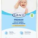 Graco Premium Waterproof Crib and Toddler Mattress Protector (2 Pack) GREENGUARD Gold Certified, Machine-Washable & Dryer-Friendly, Waterproof Sleep Surface, Fits Crib & Mattress