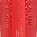 Musibaby M68 Portable Bluetooth Speaker, Bluetooth Speakers Wireless with Deep Bass, Small Waterproof Speaker for Home and Outdoor Use, Dual Pairing, FM Radio, USB/AUX Input, 24H Playtime(Pure Red)