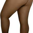 Delcast Plus Size Fleece Lined Tights Women - Fake Translucent Sheer Warm Thermal Pantyhose Leggings for Winter (XL)