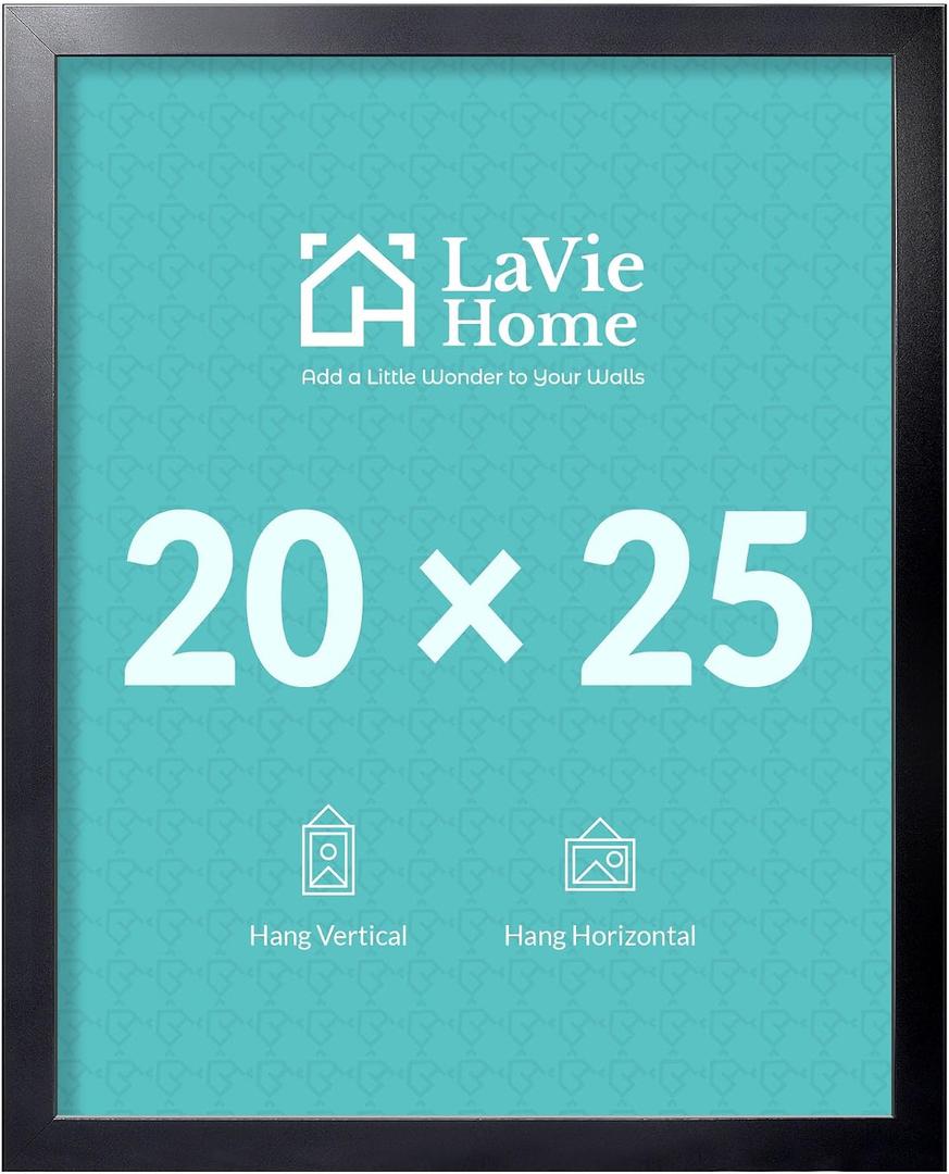 20x25 Picture Frame Black, Puzzles Frame for Wall Decoration, Classic Black Minimalist Style Suitable for Decorating Houses, Offices, Hotels, Puzzles Posters Photos or Artwork（1 Pack）