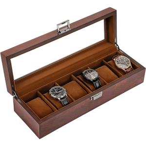 ProCase Wooden Watch Box for Men, 6 Slot Watch Display Case Mens Watch Box Organizer, Wood Watch Case for Men Watch Storage, Watch Holder Organizer with Glass Lid -6 Slot, Espresso ProCase Wooden Watch Box for Men, 6 Slot Watch Display Case Mens Watch Box Organizer, Wood Watch Case for Men Watch Storage, Watch Holder Organizer with Glass Lid -6 Slot, Espresso