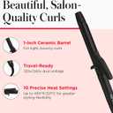 REVLON SmoothStay 1 Inch Curling Iron, Coconut Oil Infused Ceramic Curling Wand with Tourmaline Ionic Technology, Tight Bouncy Curls, Enhanced Shine, Reduced Frizz