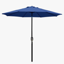 Blissun 9' Outdoor Patio Umbrella, Outdoor Table Umbrella, Yard Umbrella, Market Umbrella with 8 Sturdy Ribs, Push Button Tilt and Crank