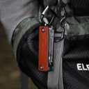 2 x ROXON M4 10 in 1 Mini MultiTool Leather Handle Portable Nail Clipper, Utility Tool, Knife With Safety Lock, Scissors, File, Bottle Opener, Screwdriver, Personal Care Gadgets A Gift for All