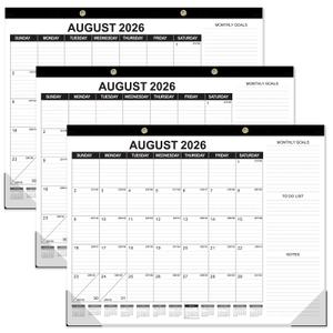 GuassLee Large Desk Calendar 2026-2027, 19 Months, 22" x 17"