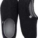 RockDove Women's Teddy Fleece Closed Back Indoor Slipper (5-6, Black)
