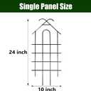 ARIFARO 24" Metal Garden Trellis for Climbing Plants, 4 Pack Plant Trellis for Potted Plants, Indoor Outdoor Black Trellis for Vines, Flowers, House Plants, 10" Wide