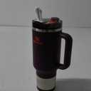 Stanley Quencher H2.0 - Vaso de 40 onzas con asa, pajilla y tapa giratoria de 3 posiciones, compatible con portavasos para viajes, vaso aislado de acero inoxidable sin bisfenol A (BPA), color ciruela