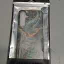 Samsung Galaxy S25 Plus Case,Slim Fit Glow in The Dark Luminous Hybrid Hard PC Soft TPU Bumper Shockproof Drop Protective Galaxy Plus S25 Case Green Gold Marble