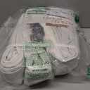 Pinch Pleat Extra Long High Ceiling 120 Inch Curtains for Living Room 2 Panels Set, Cottage Core Blackout Flax Linen Beige White Luxury Windows Curtain with Back Tab 40 x 120 Inches Long Large Drapes