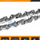 2 Pack 16 Inch Chainsaw Chain S56-3/8" LP Pitch, .050" Gauge, 56 Drive Links - Replacement for Craftsman CMECS600 S165, Ryobi RY3716, Homelite, Echo, Husqvarna & Poulan 16" Chainsaws