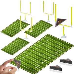 12 Pcs Mini Finger Flick Football Games Mini Table Top Sports Games with Foam Footballs Goal Post and Cards Finger Toys Office Indoor Football Sports Party Favors Birthday Gift Cake Decoration(Yellow)