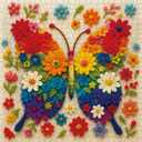 Beautiful Flower Butterfly Puzzles for Adults 1000 Pieces Art, Colorful Nature Spring Floral Jigsaw Puzzles, Pretty Rose Daisy Puzzle, 60.6 60.6 cm