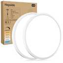 hepside 2Pack LED Flush Mount Ceiling Light Fixture, 12Inch 24W, Dimmable&3000K/3500K/4000K/5000K/6500K Adjustable Low Profile Ceiling Lights, White Round Flat Ceiling Light for Closet,Kitchen,Hallway