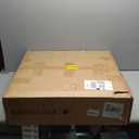 Farmhouse End Table with Charging Station, 24" Large Sofa Table with Barn Door, Rustic Square Grey Nightstand with Adjustable Storage Shelf, Bedside Table for Bedroom, Living Room