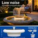 1-Pack Solar Fountain with RGB Lights 3.5W Solar Powered Bird Bath with 6 Nozzle and 4 Fixed Pipes for Pool Garden Pond and Fish Outdoor