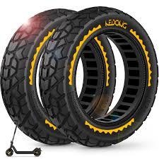 BANGTING 2PCS 60/70-6.5 Scooter Tire Tubeless, 10x2.5 inch Front or Rear Replacement Solid Tires, 10x2.5-6.5 Rubber Tire for Segway Max G30/G30D/G30E/G30E/G30LP/G30D II (Yellow)