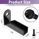 24 Pcs Fence Mounting Bracket for 1" x 1" Square Rails, Carbon Steel Fence Mounting Bracket, Panel Internal Connector - Black