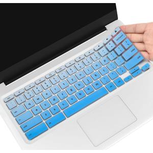 Keyboard Cover for Lenovo IdeaPad Slim 3 Chromebook 14", IdeaPad Flex 5i Chromebook Plus, Chromebook Flex 3 11"/ Chromebook 100e 300e 500e N20 N21 N22 N23 11.6" / Flex 11 Chromebook, Ombre Blue
