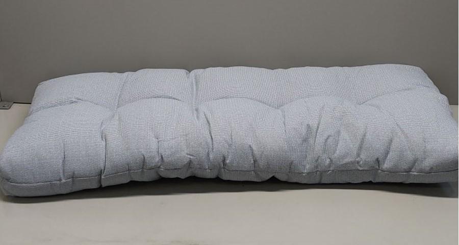 Home Fashions Outdoor 38 x 17-inch Sunbrella Bench Cushion, Blue and White