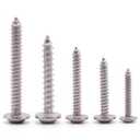 2 x M3 x 8mm Flanged Button Head Socket Cap Self Tapping Screws, 304 Stainless Steel 18-8 Corrosion Resistant Screws for Wood, Sheet Metal and More, Pack of 100