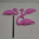 JOYIN 3 Pack Large Pink Flamingo Yard Decorations, Medium Plastic Lawn Flamingo Ornament Stakes with Rubber Coating Metal Legs for Yard, Garden, Luau Party Gift (11in x 20in)