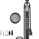 CLOLOP Bike Floor Pump with Gauge,Bike Air Pump Tire Pump Inflator, for Presta and Schrader Valve, Bicycle Pump, Ball Pump for All Bikes and Sports Balls
