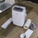 BLACK+DECKER Portable Air Conditioner, 8,000 BTU (3,950 BTU SACC) for Rooms up to 400 Sq. Ft., Portable AC with Follow Me Remote Control and Window Kit, BPACT08WT, White