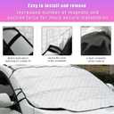 Ziciner Car Windshield Snow Cover, 76'' x 49.6'' Magnetic Front Windshield Cover with 4 Layers Protection, Auto Snow, Ice, Sun, Frost Defense, Universal Winter Exterior Accessories