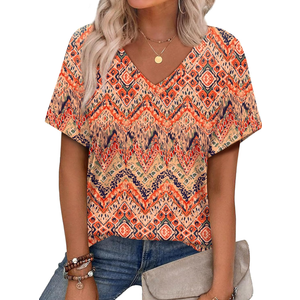 Alaroo Womens Summer Tops Short Sleeve Shirts Crew Neck Cute Trendy Tunic Blouses (S-3XL)