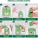 SUSTEAS Rotary Cheese Grater with Handle,Vegetable Slicer with 6 Interchangeable Blades, Reinforced Suction,Easy to Clean,Kitchen Chopper for Crushed Ice,Fruits and Nuts with Blade Storage Case,Green